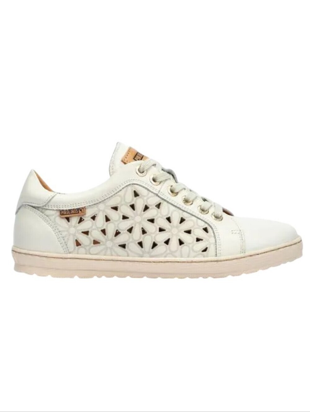Pikolinos Lagos Laser Cut Floral Perforated Leather Sneaker Women's 37 - Picture 2 of 12